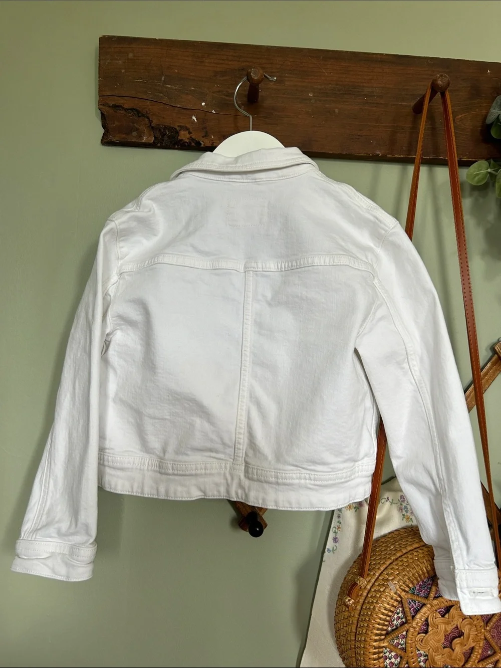 Crewcuts White Cropped Denim Jacket